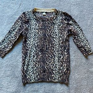 Merino Wool leopard print sweater